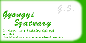 gyongyi szatmary business card